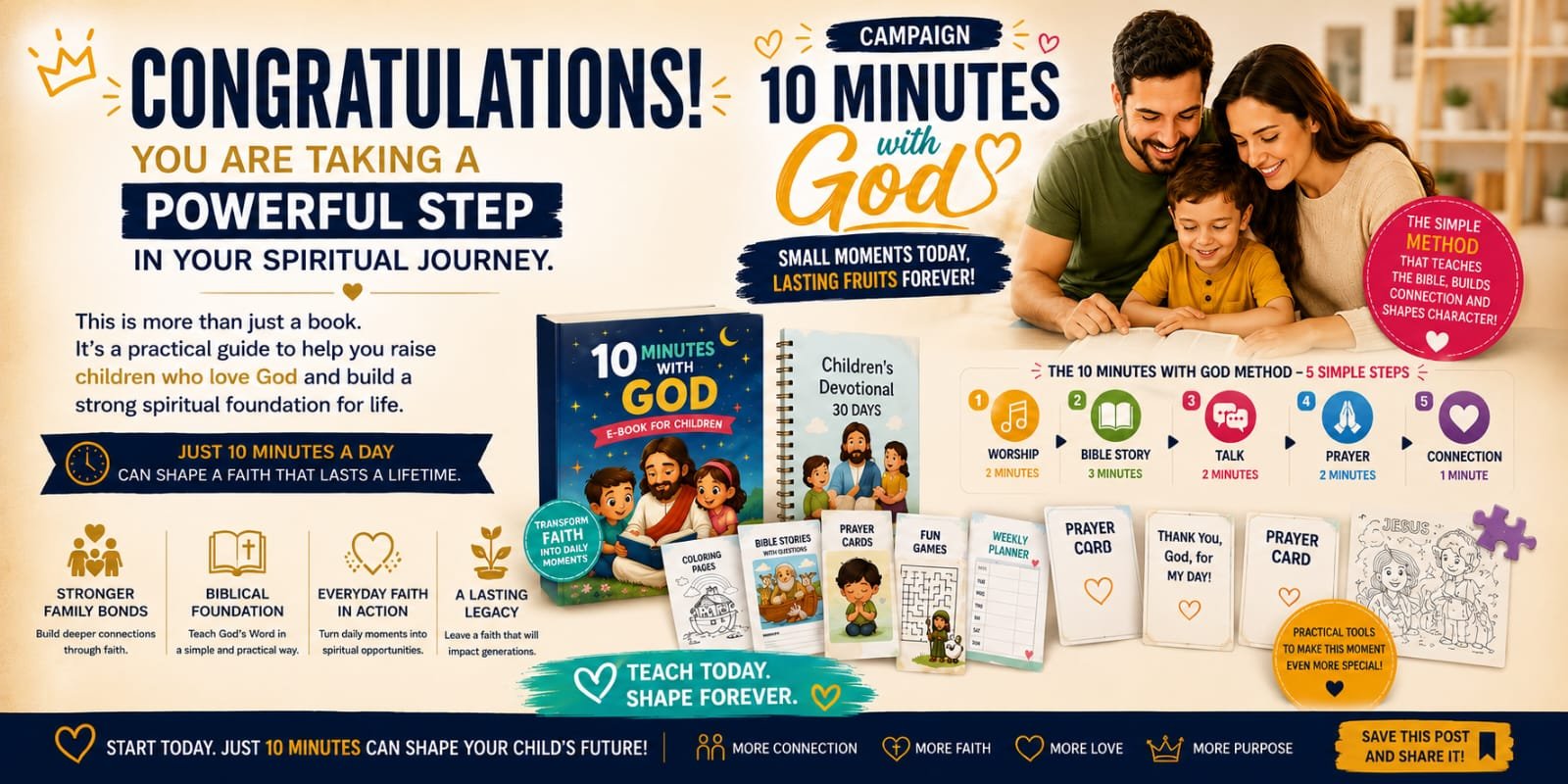 How to raise children who love God from an early age