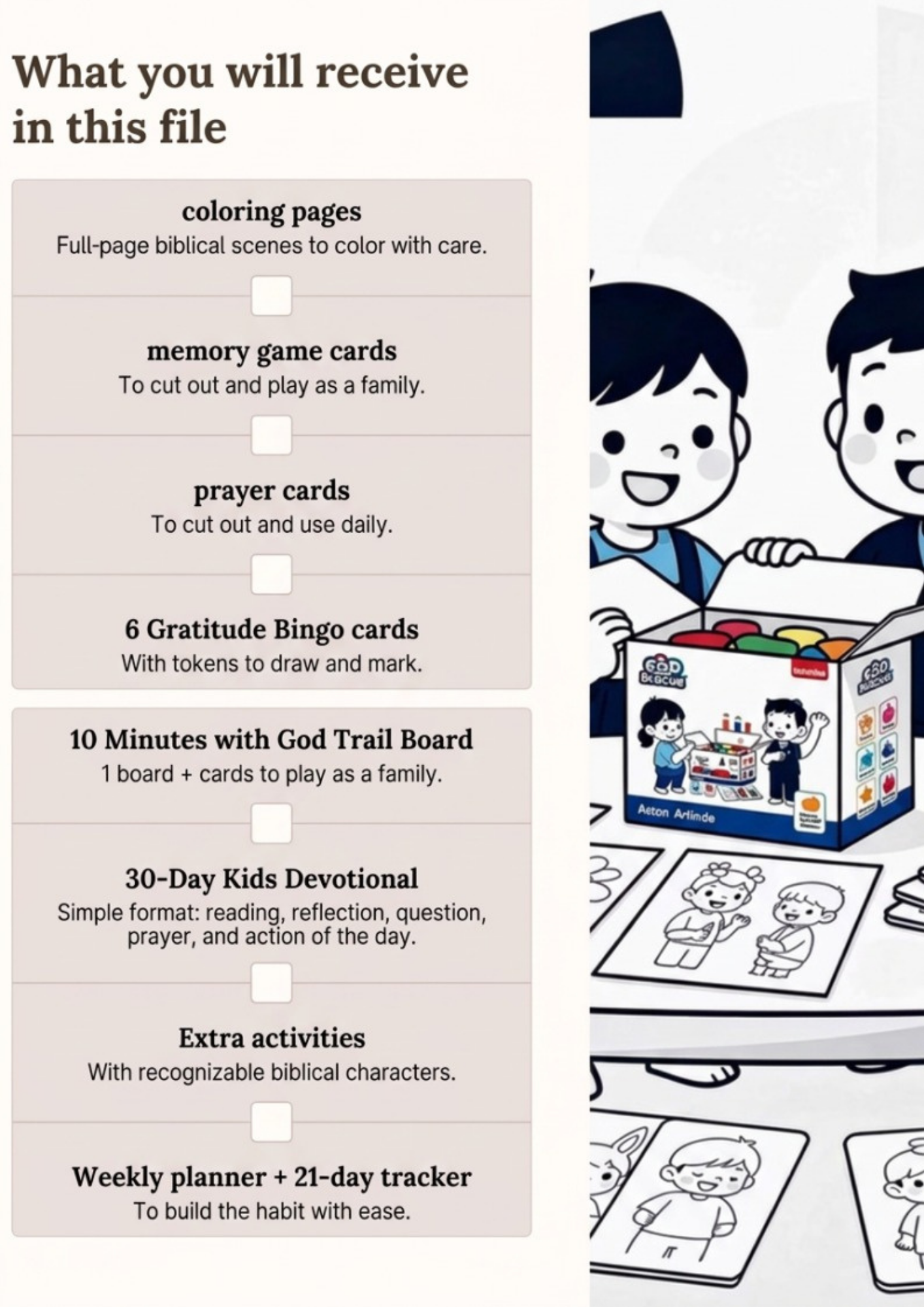 How to use the 10-Minute Faith Habit kit at home